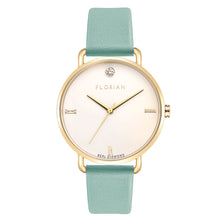 Load image into Gallery viewer, Pure Diamond Pistachio Green and Champagne Gold Watch | 36mm
