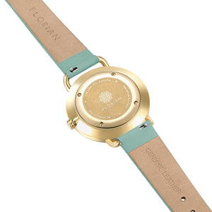 Pure Diamond Pistachio Green and Champagne Gold Watch | 36mm