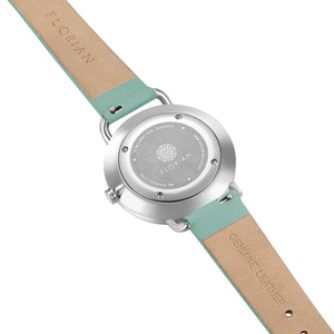 Pure Diamond Pistachio Green and Silver Watch | 36mm