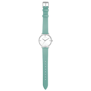 Pure Diamond Pistachio Green and Silver Watch | 36mm