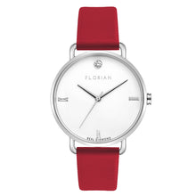 Pure Diamond Cherry Red and Silver Watch | 36mm
