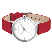 Pure Diamond Cherry Red and Silver Watch | 36mm