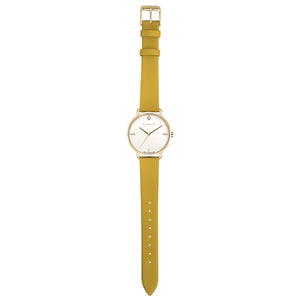 Pure Diamond Mustard Beige and Champagne Gold Watch | 36mm