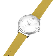 Load image into Gallery viewer, Pure Diamond Mustard Beige and Silver Watch | 36mm
