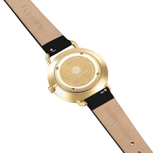 Pure Diamond Midnight Black and Champagne Gold Watch | 36mm