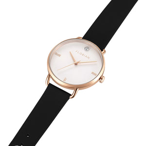 Pure Diamond Midnight Black and Rose Gold Watch | 36mm