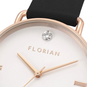 Pure Diamond Midnight Black and Rose Gold Watch | 36mm