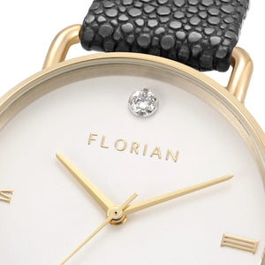 Pure Diamond Charcoal Grey and Champagne Gold Watch | 36mm