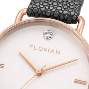 Pure Diamond Charcoal Grey and Rose Gold Watch | 36mm