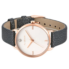 Load image into Gallery viewer, Pure Diamond Charcoal Grey and Rose Gold Watch | 36mm
