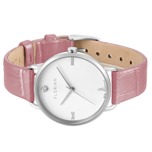 Pure Diamond Punchy Pink and Silver Watch | 36mm