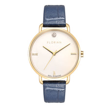 Load image into Gallery viewer, Pure Diamond Berry Blue and Champagne Gold Watch | 36mm
