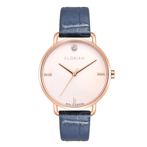 Pure Diamond Berry Blue and Rose Gold Watch | 36mm
