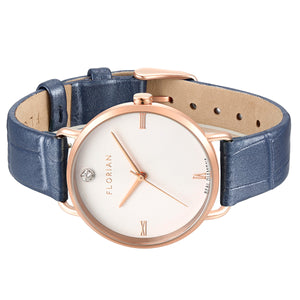 Pure Diamond Berry Blue and Rose Gold Watch | 36mm