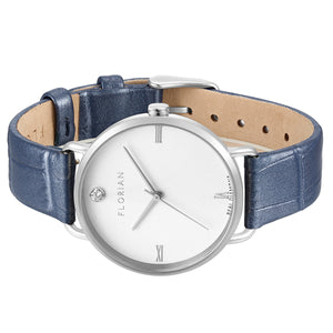 Pure Diamond Berry Blue and Silver Watch | 36mm