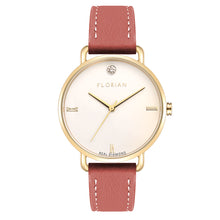 Load image into Gallery viewer, Pure Diamond Peachy Coral and Champagne Gold Watch | 36mm
