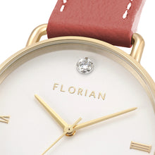 Load image into Gallery viewer, Pure Diamond Peachy Coral and Champagne Gold Watch | 36mm
