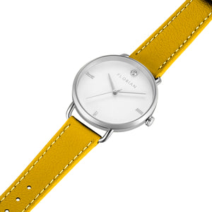 Pure Diamond Lemon Ambre and Silver Watch | 36mm