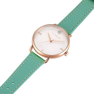 Pure Diamond Palm Green and Rose Gold Watch | 36mm