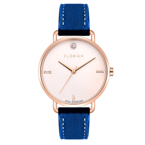 Pure Diamond Frenchy Blue and Rose Gold Watch | 36mm