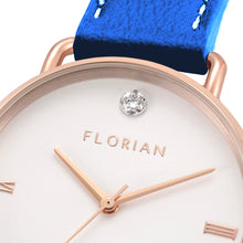 Load image into Gallery viewer, Pure Diamond Frenchy Blue and Rose Gold Watch | 36mm
