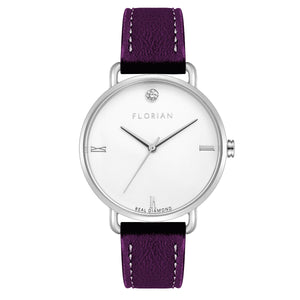 Pure Diamond Orchid Purple and Silver Watch | 36mm