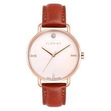 Load image into Gallery viewer, Classic Diamond Timber Tan and Rose Gold Watch | 36mm
