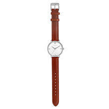 Load image into Gallery viewer, Classic Diamond Timber Tan and Silver Watch | 36mm

