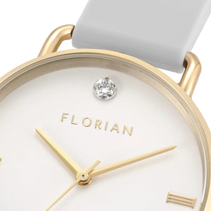 Pure Diamond Pure White and Champagne Gold Watch | 36mm