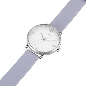 Pure Diamond Lilac Violet and Silver Watch | 36mm
