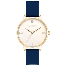 Load image into Gallery viewer, Pure Diamond Navy Blue and Champagne Gold Watch | 36mm
