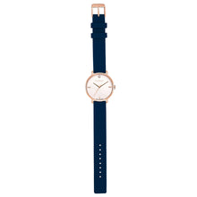Pure Diamond Navy Blue and Rose Gold Watch | 36mm