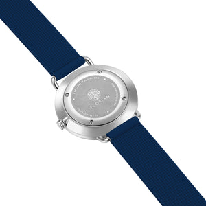 Pure Diamond Navy Blue and Silver Watch | 36mm