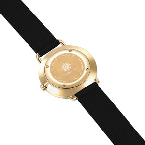 Pure Diamond Pure Black and Champagne Gold Watch | 36mm