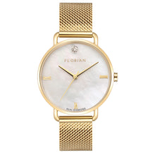 Load image into Gallery viewer, Ocean Diamond MOP Dial Champagne Gold Mesh Watch | 36mm
