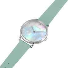 Load image into Gallery viewer, Candy Diamond Colorful MOP Dial Pistachio Green and Silver Watch | 36mm
