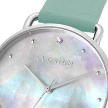 Load image into Gallery viewer, Candy Diamond Colorful MOP Dial Pistachio Green and Silver Watch | 36mm
