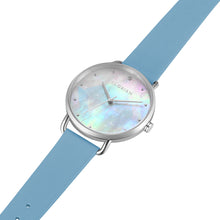 Load image into Gallery viewer, Candy Diamond Colorful MOP Dial Angel Blue and Silver Watch | 36mm
