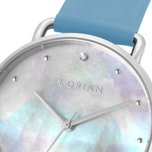Candy Diamond Colorful MOP Dial Angel Blue and Silver Watch | 36mm