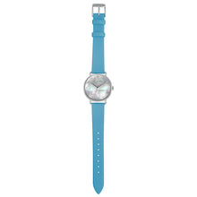 Load image into Gallery viewer, Candy Diamond Colorful MOP Dial Angel Blue and Silver Watch | 36mm
