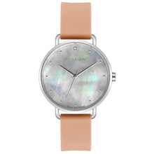 Load image into Gallery viewer, Candy Diamond Colorful MOP Dial Sea Coral and Silver Watch | 36mm
