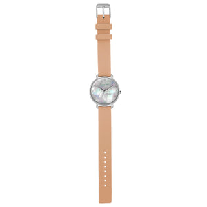 Candy Diamond Colorful MOP Dial Sea Coral and Silver Watch | 36mm