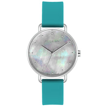 Load image into Gallery viewer, Candy Diamond Colorful MOP Dial Aqua Green and Silver Watch | 36mm
