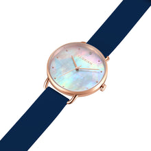 Load image into Gallery viewer, Candy Diamond Colorful MOP Dial Navy Blue and Rose Gold Watch | 36mm

