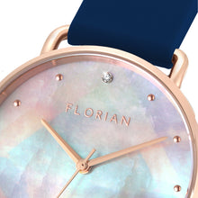 Candy Diamond Colorful MOP Dial Navy Blue and Rose Gold Watch | 36mm