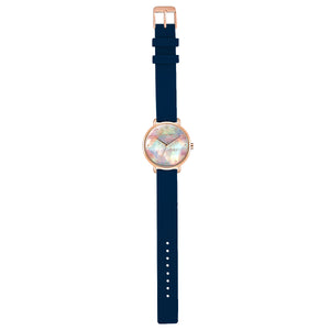 Candy Diamond Colorful MOP Dial Navy Blue and Rose Gold Watch | 36mm