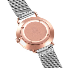 Load image into Gallery viewer, Classic Roman Silver White Dial Silver and Rose Gold Mesh Watch | 36mm
