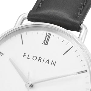 Classic Roman Silver White Dial Eagle Black and Silver Watch | 36mm