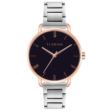 Classic Roman Black Dial Silver and Rose Gold Bracelet Watch | 36mm