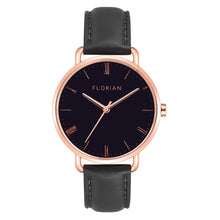 Classic Roman Black Dial Eagle Black and Rose Gold Watch | 36mm